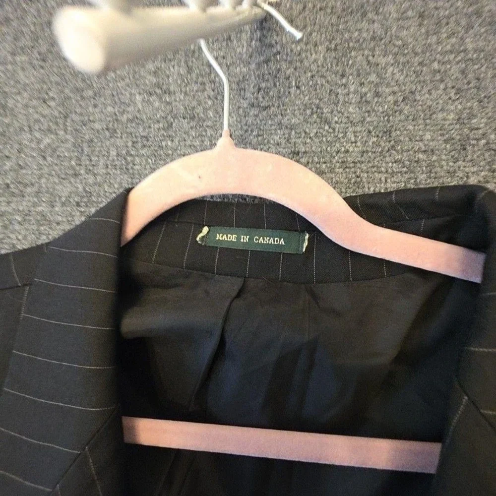 Lauren Ralph Lauren Suit Mens 48 44x32 Black Wool 2 Piece Jacket Pants Formal